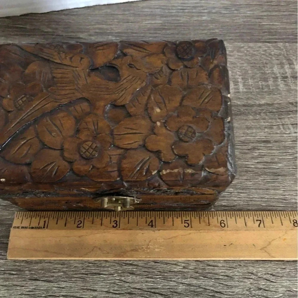 Hand Carved  Wooden Box - Picture 5 of 8